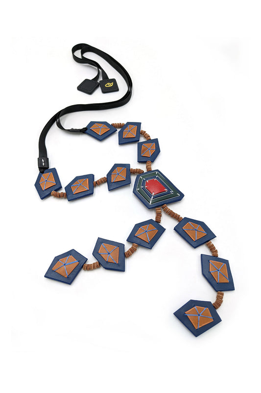 'True Gems' Long Leather Necklace