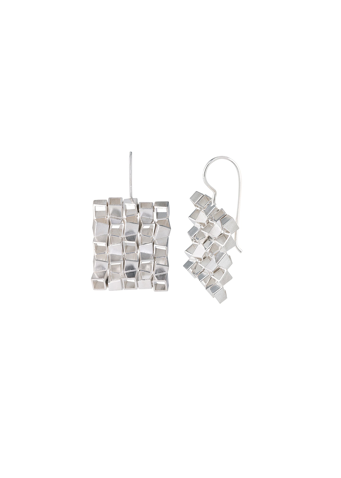 Cascading Silver Earrings - Large
