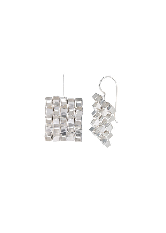 Cascading Silver Earrings - Large