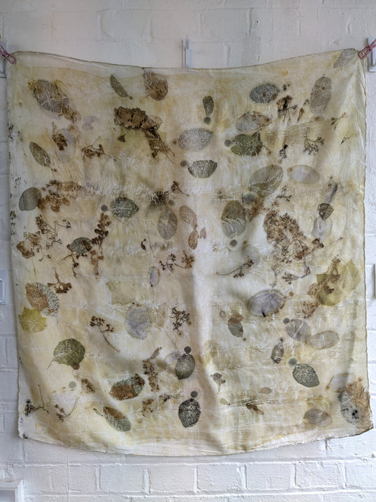 Eco-Printed Silk Scarf 2