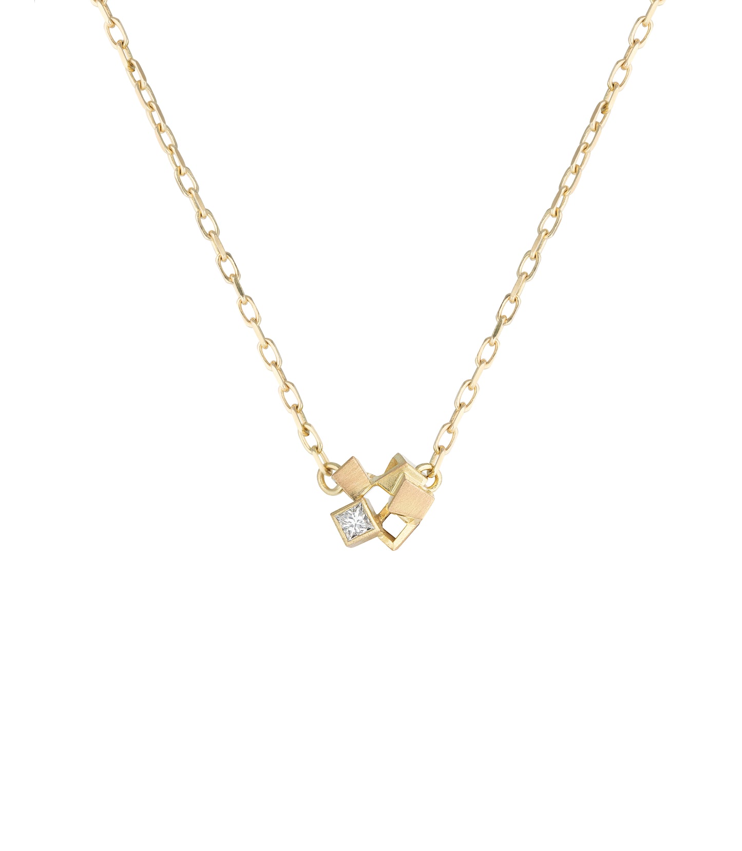 Mini Cluster Necklace with Diamond