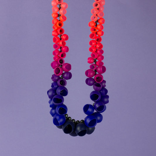 Blue/Purple/Pink Colour Fade Necklace