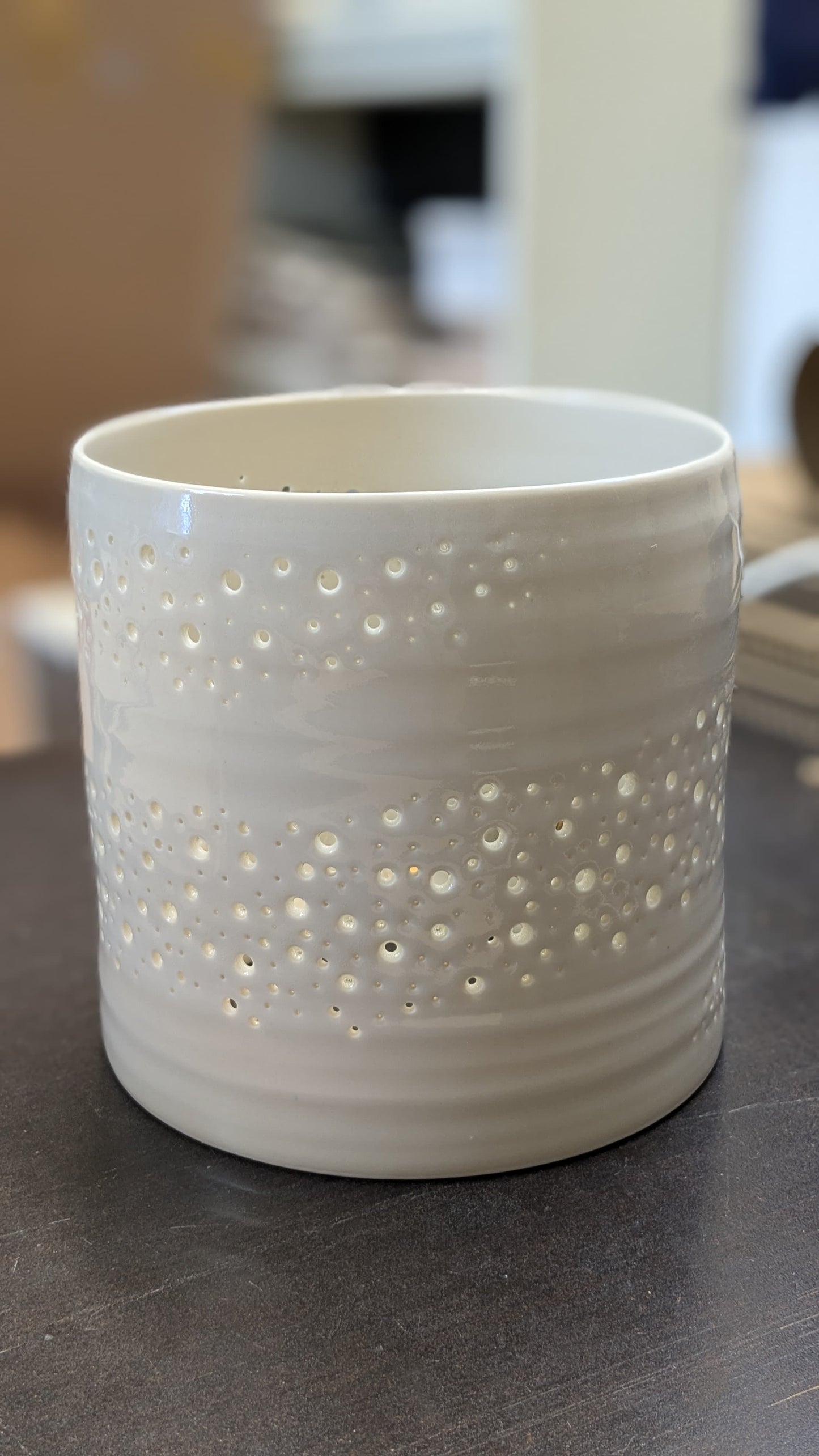 Pierced Porcelain Lamp
