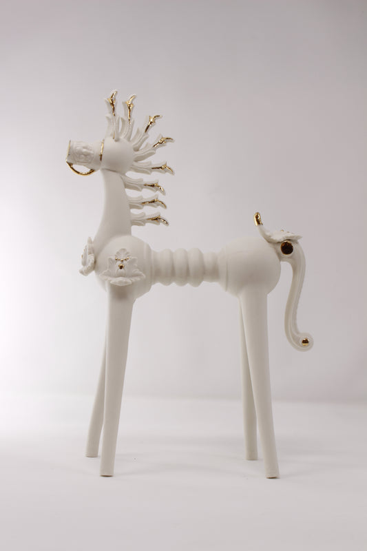 White Horse with Golden Mane