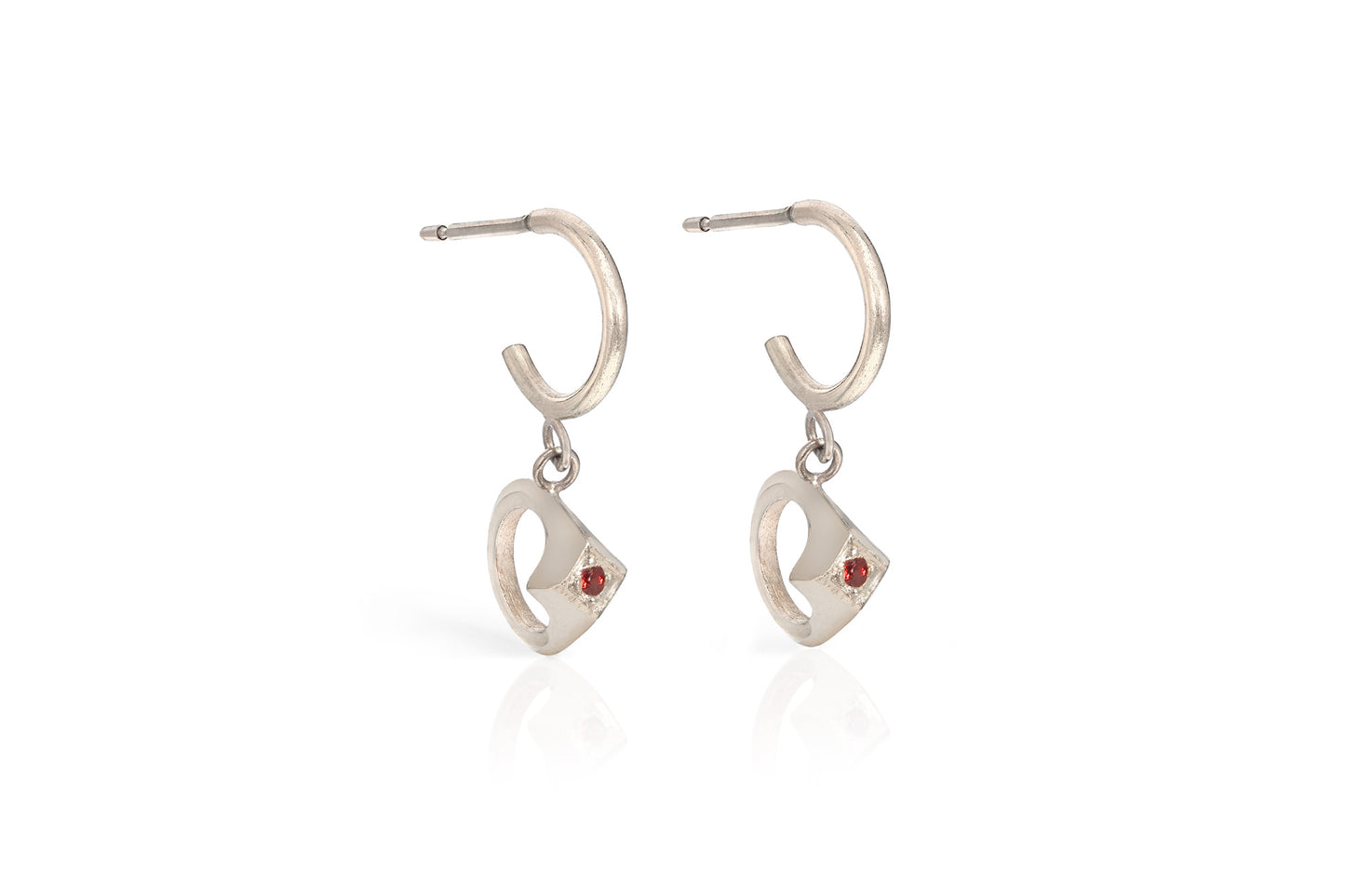 Miniature Charm Hoops