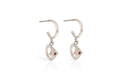 Miniature Charm Hoops