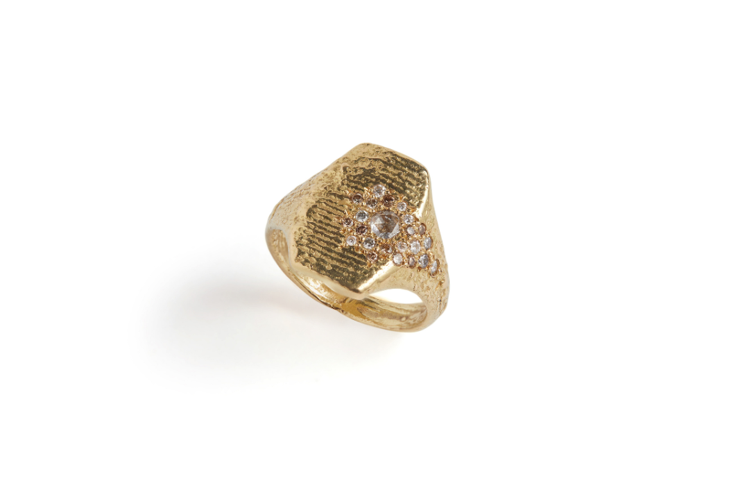 Cuttlefish Cast Golden Shield Signet
