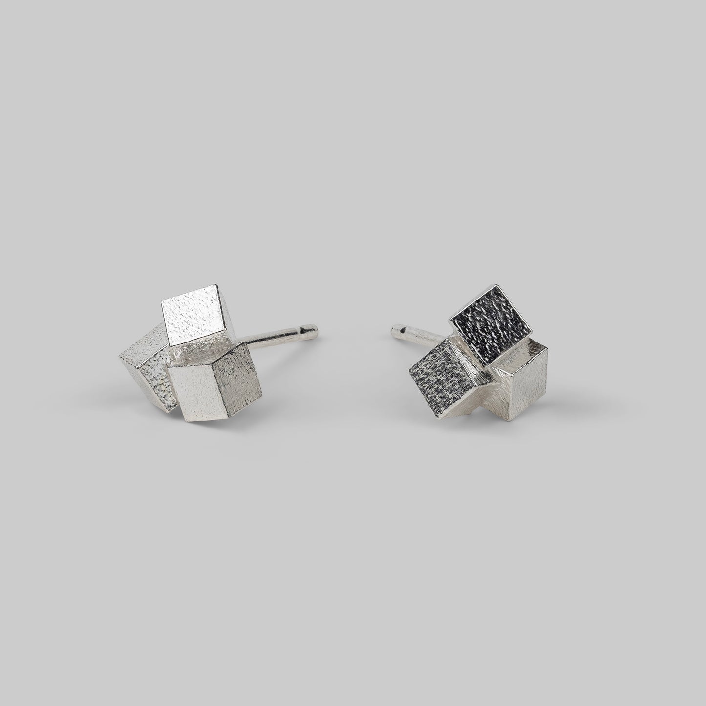 3 Cube Stud Earrings