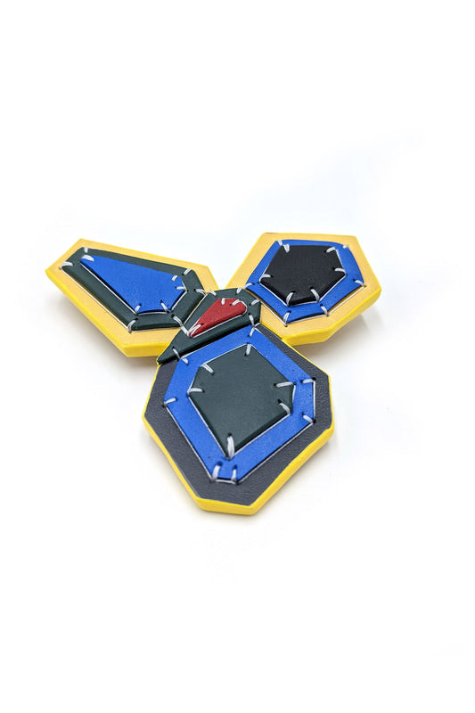 'True Gems' Abstract Leather Brooch