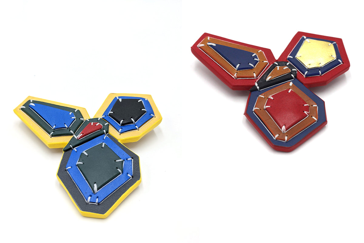 'True Gems' Abstract Leather Brooch