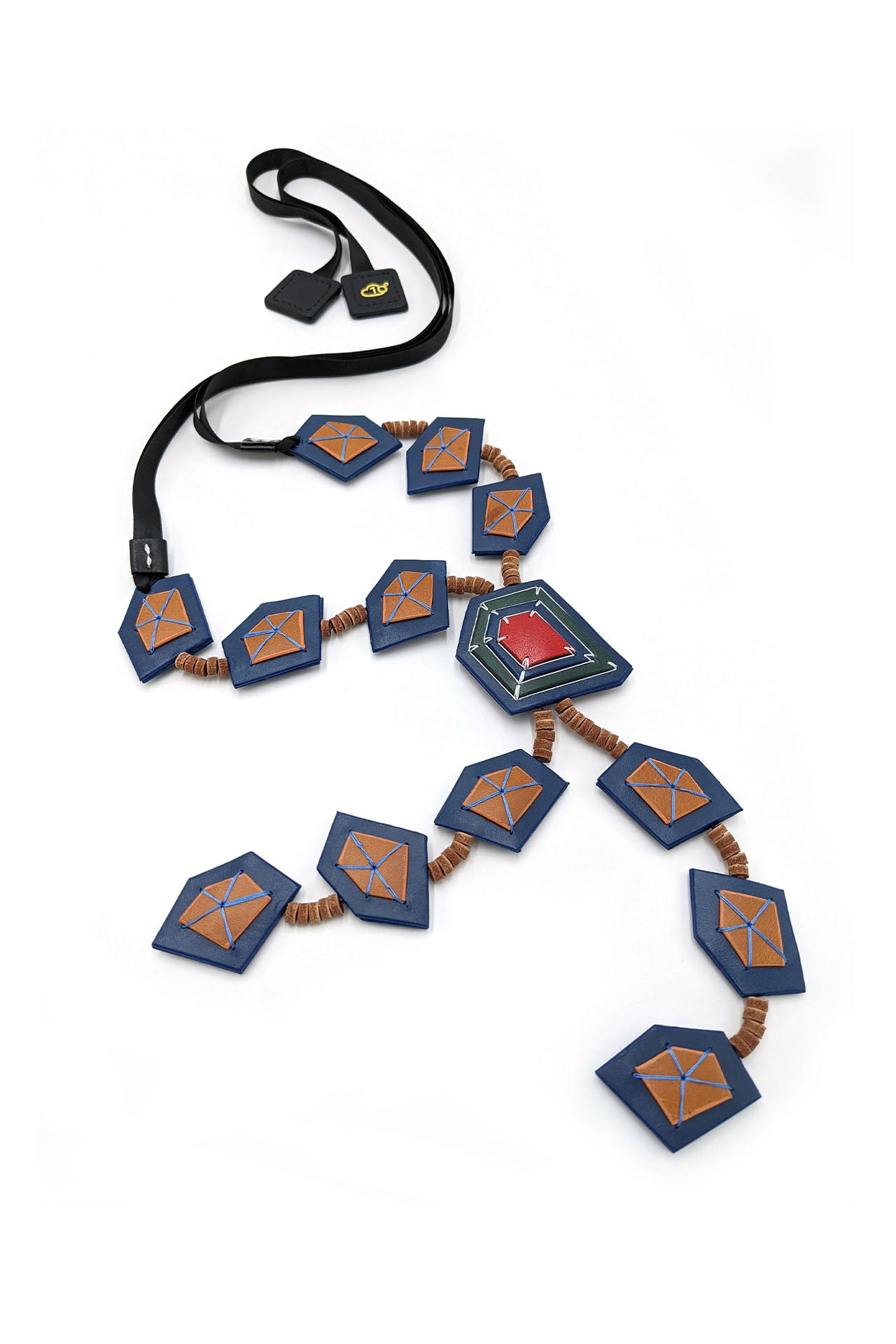 'True Gems' Long Leather Necklace