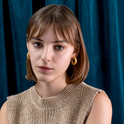 Bilbao Earrings - Gold-Plated Silver