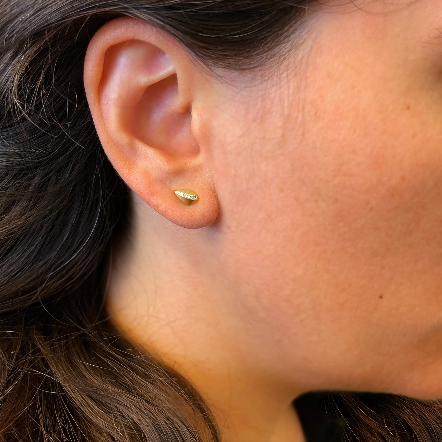 Diamond Set Drop Studs