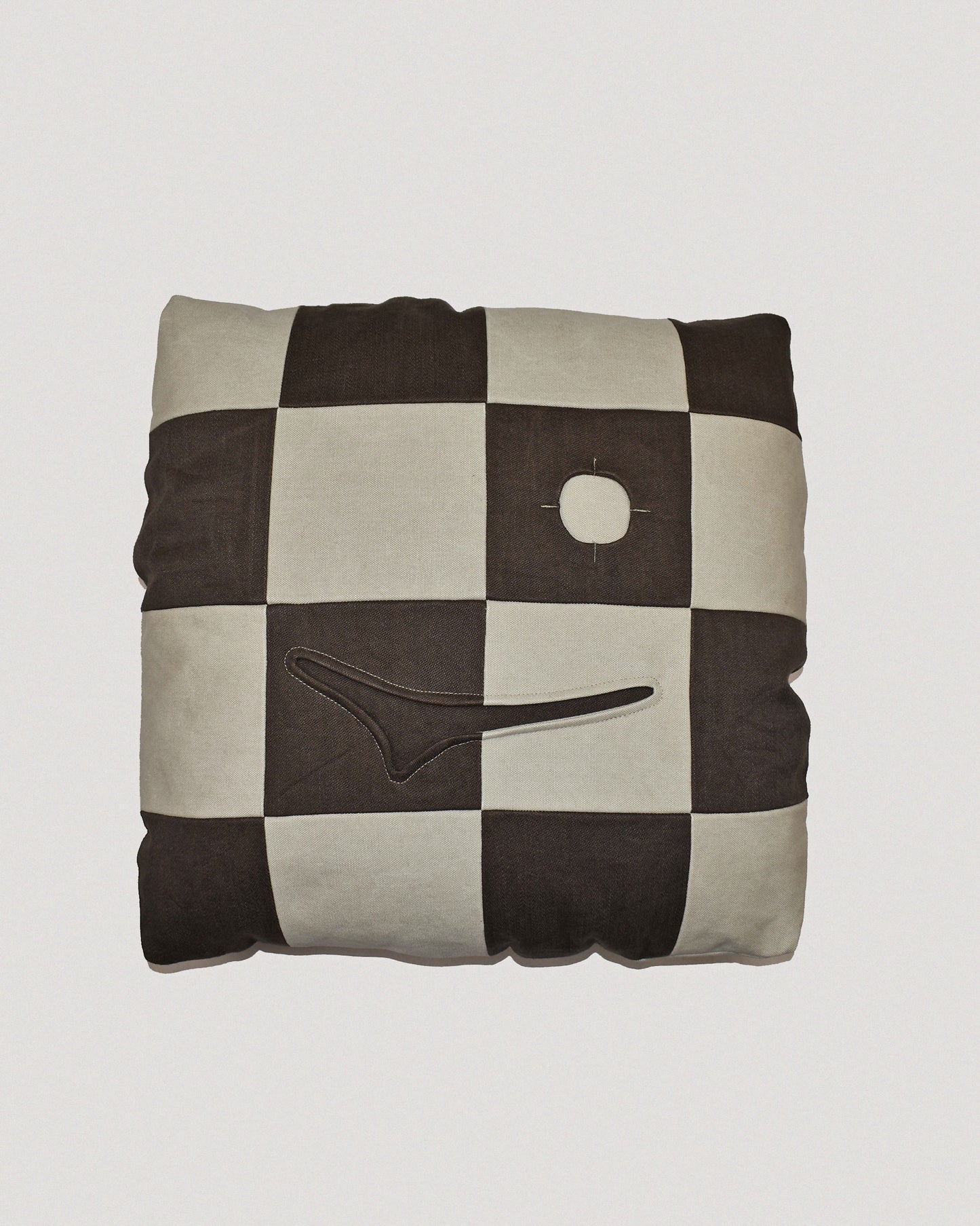 Face Patchwork Cushion Cover