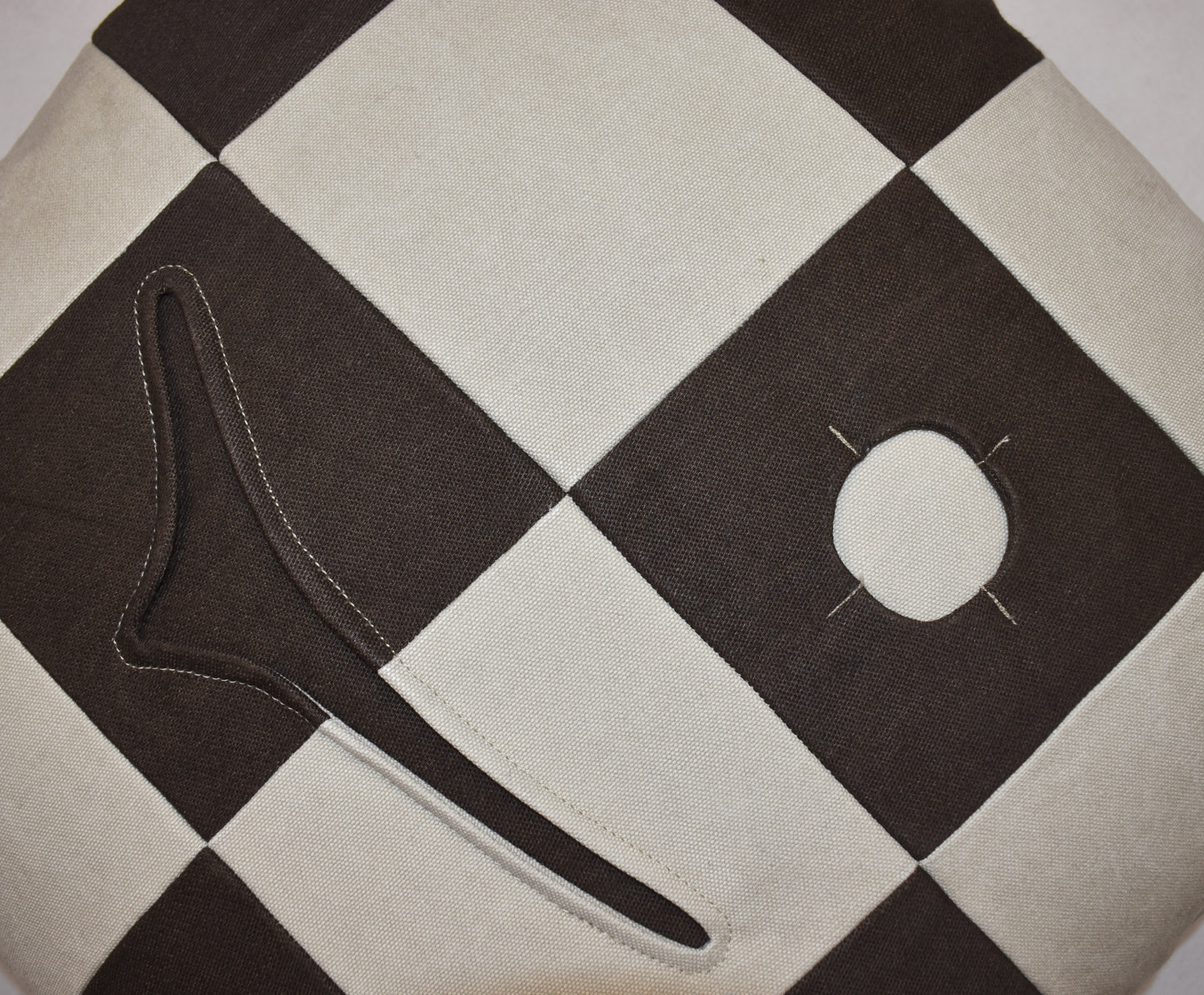 Face Patchwork Cushion Cover