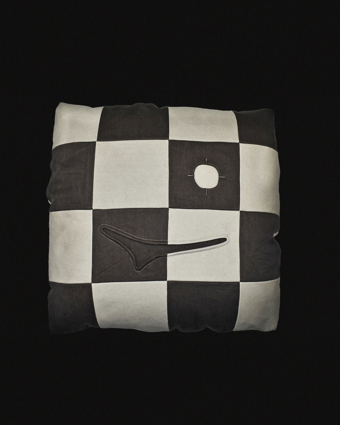 Face Patchwork Cushion Cover