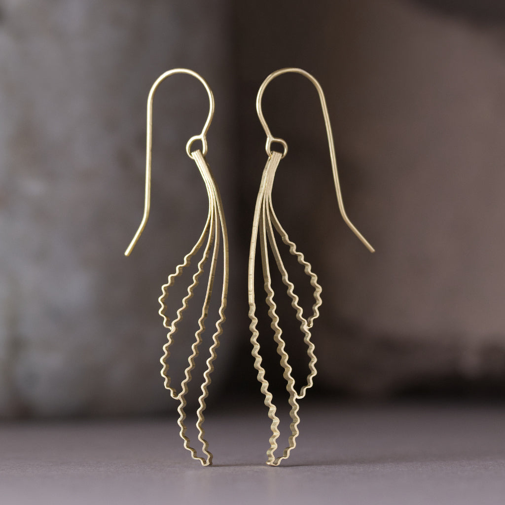 Cloud Earrings - Gold-Plated Silver