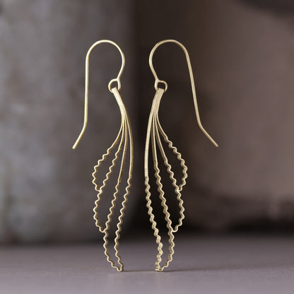 Cloud Earrings - Gold-Plated Silver