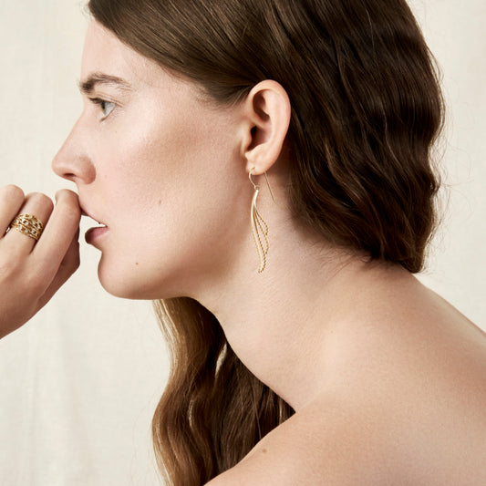 Cloud Earrings - Gold-Plated Silver