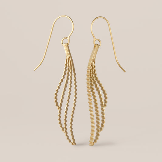 Cloud Earrings - Gold-Plated Silver