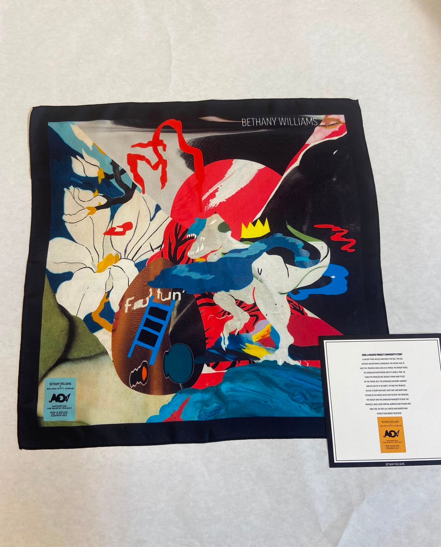 Dino Peace Silk Scarf