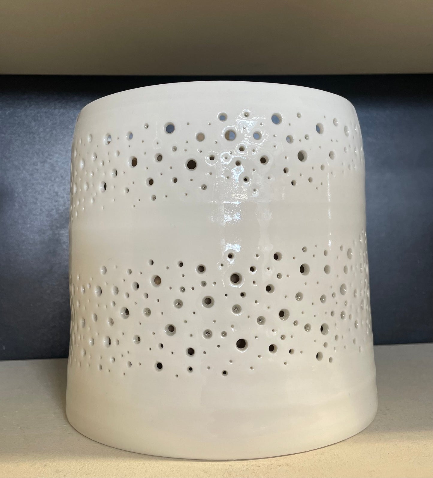 Pierced Porcelain Lamp
