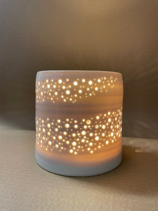 Pierced Porcelain Lamp