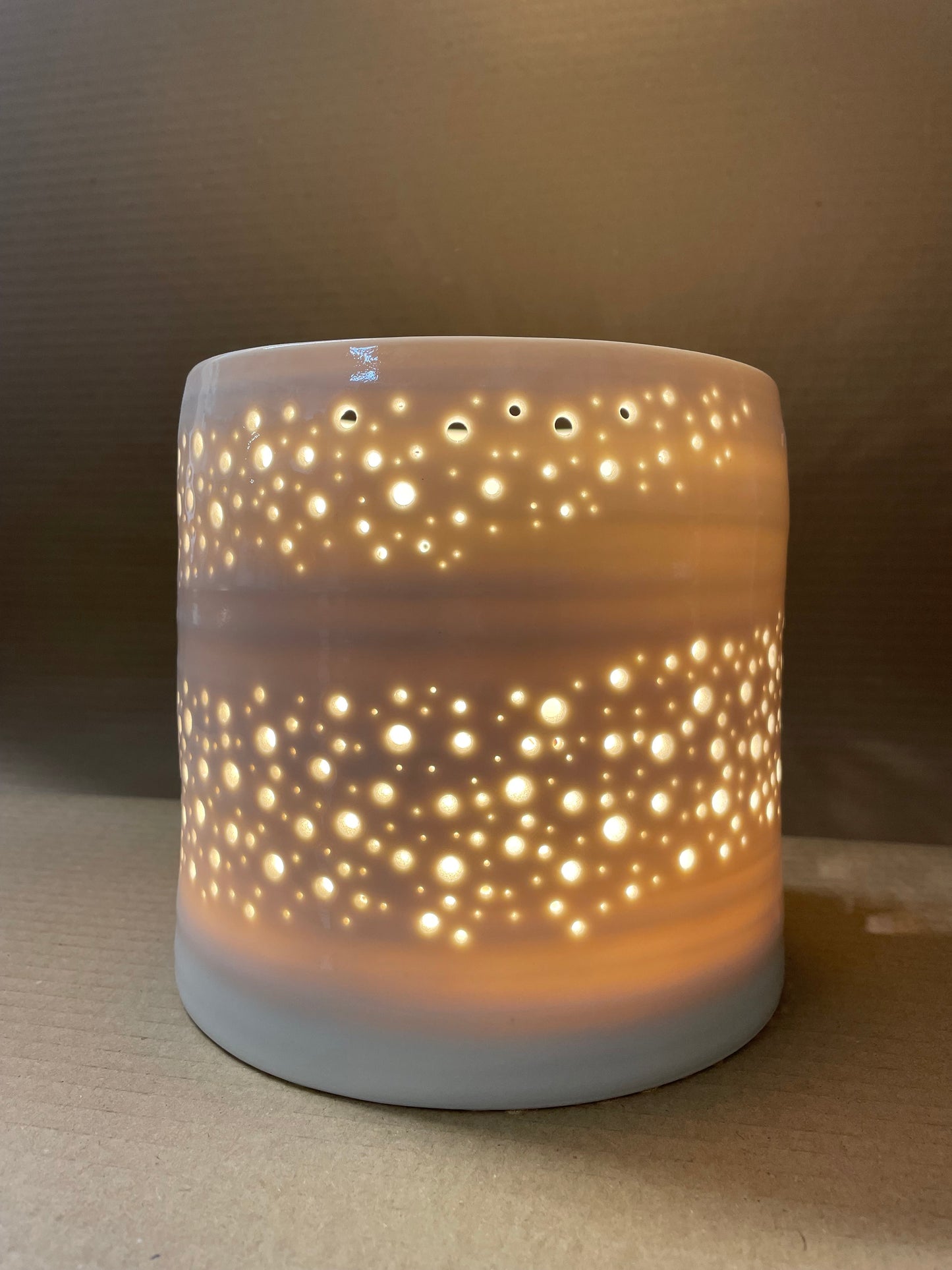 Pierced Porcelain Lamp
