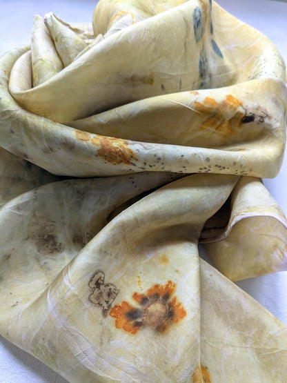 Eco-Printed Silk Scarf 1