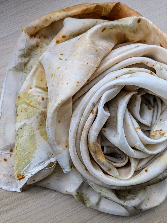 Eco-Printed Silk Scarf 3