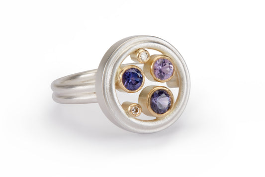 Floating Mixed Metal Ring