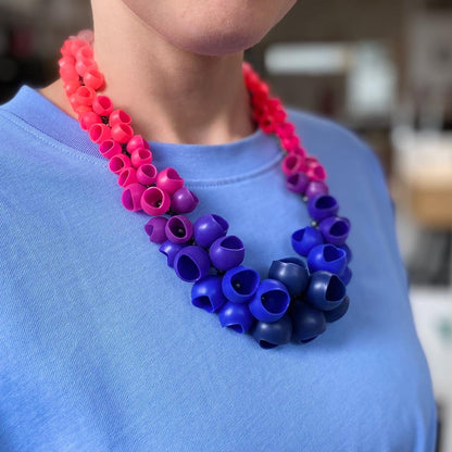 Blue/Purple/Pink Colour Fade Necklace