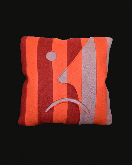Face Stripe Cushion Cover