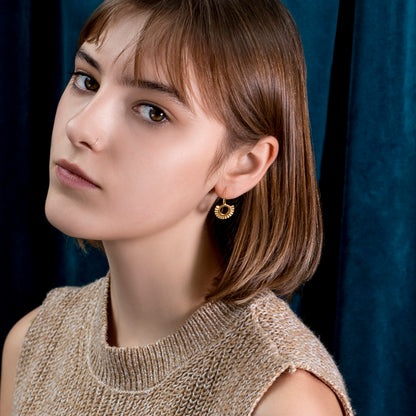Sunray Drop Earrings - Gold-Plated Silver