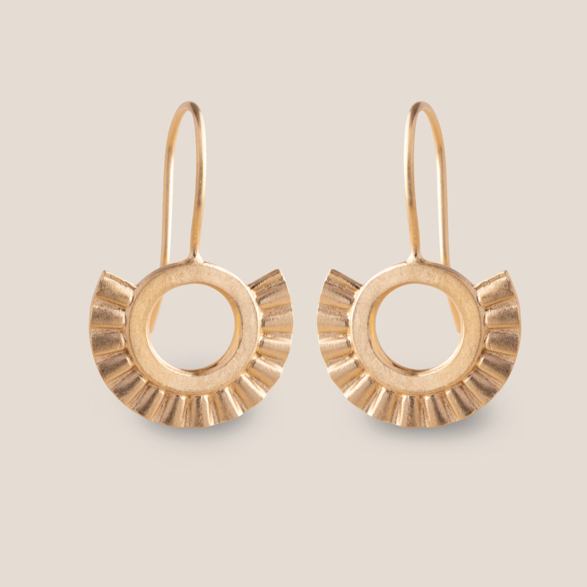 Sunray Drop Earrings - Gold-Plated Silver