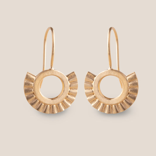 Sunray Drop Earrings - Gold-Plated Silver