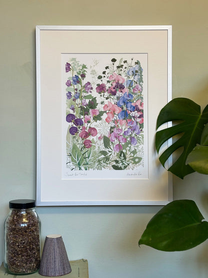 Sweet Pea Tangle Giclee Print