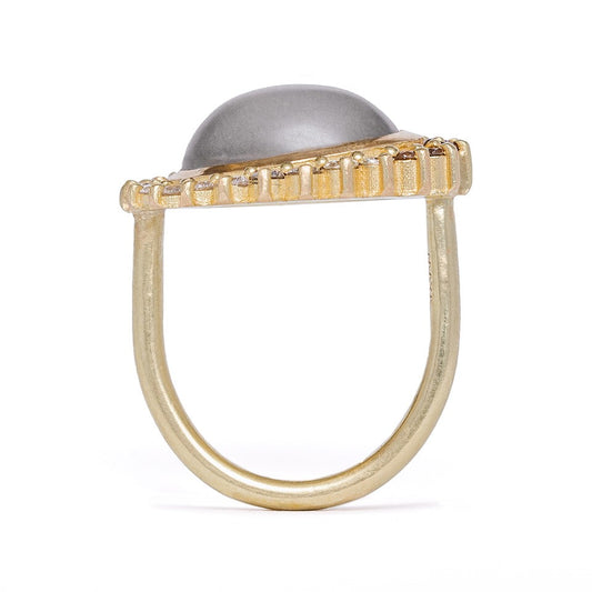 Tilda Moonstone & Diamond Cocktail Ring