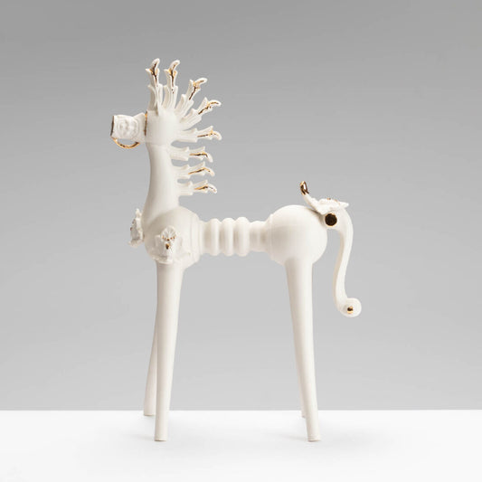 White Horse with Golden Mane