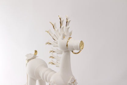 White Horse with Golden Mane